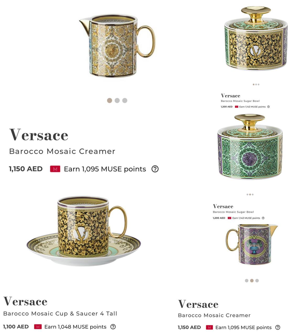 Versace Baraco Mosaic tea set for 6 people